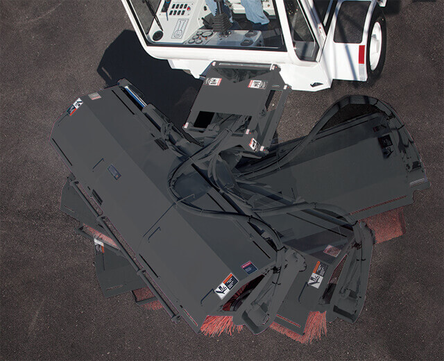 Rodtec FB-100 Asphalt Broom Head Rotation