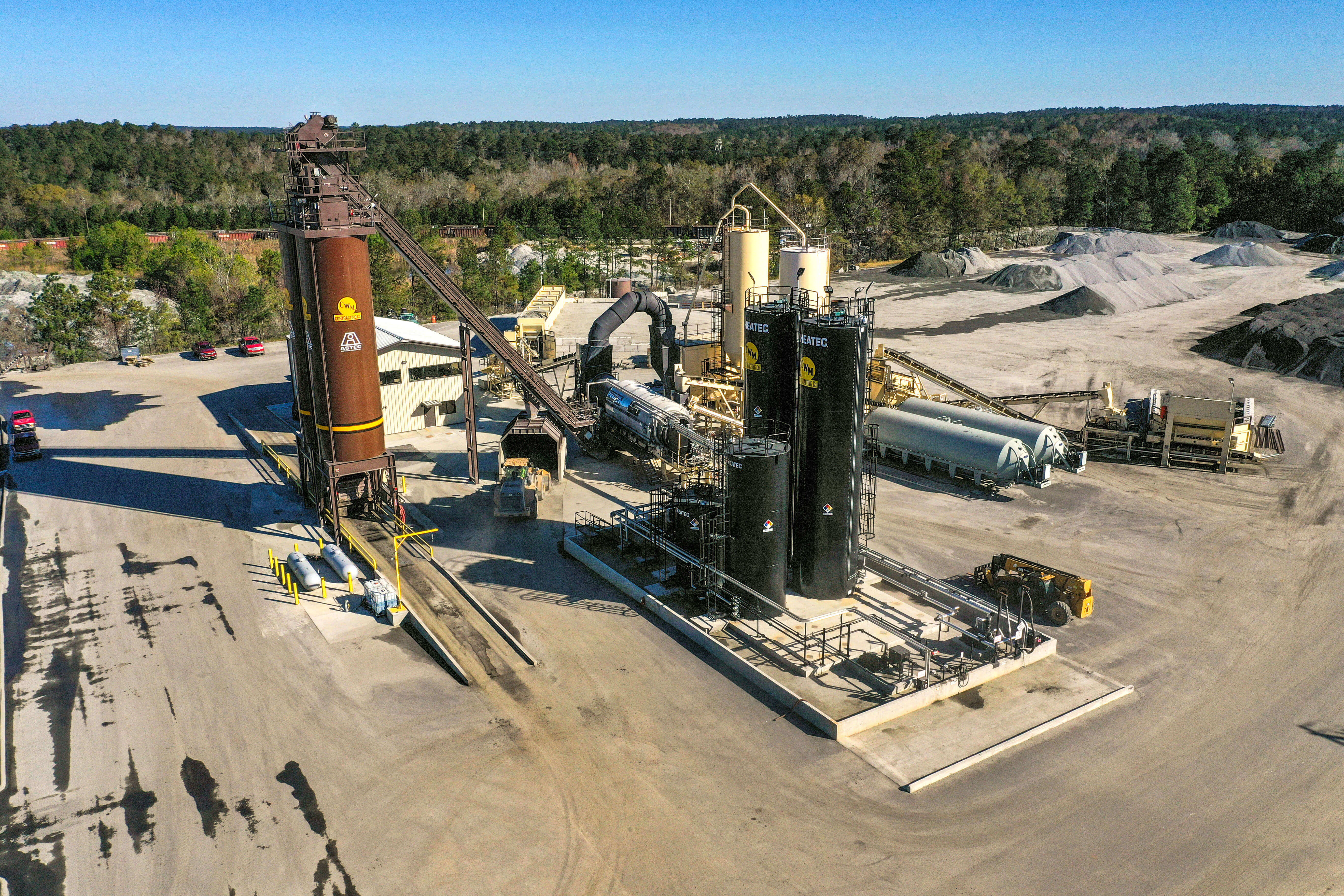 C.W. Matthews Astec asphalt plant in Macon, GA silo and tank farm