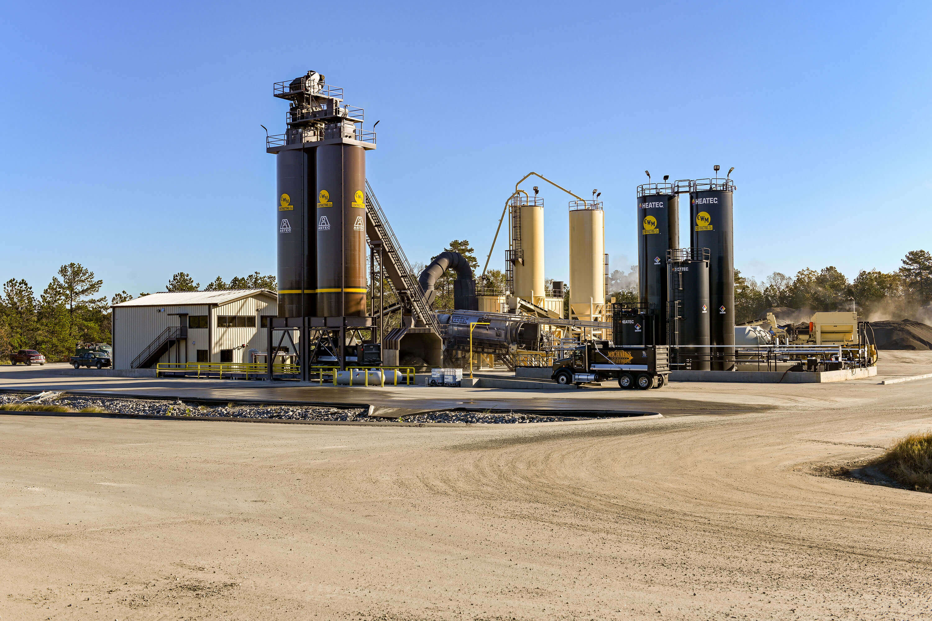 C.W. Matthews Astec asphalt plant with truck