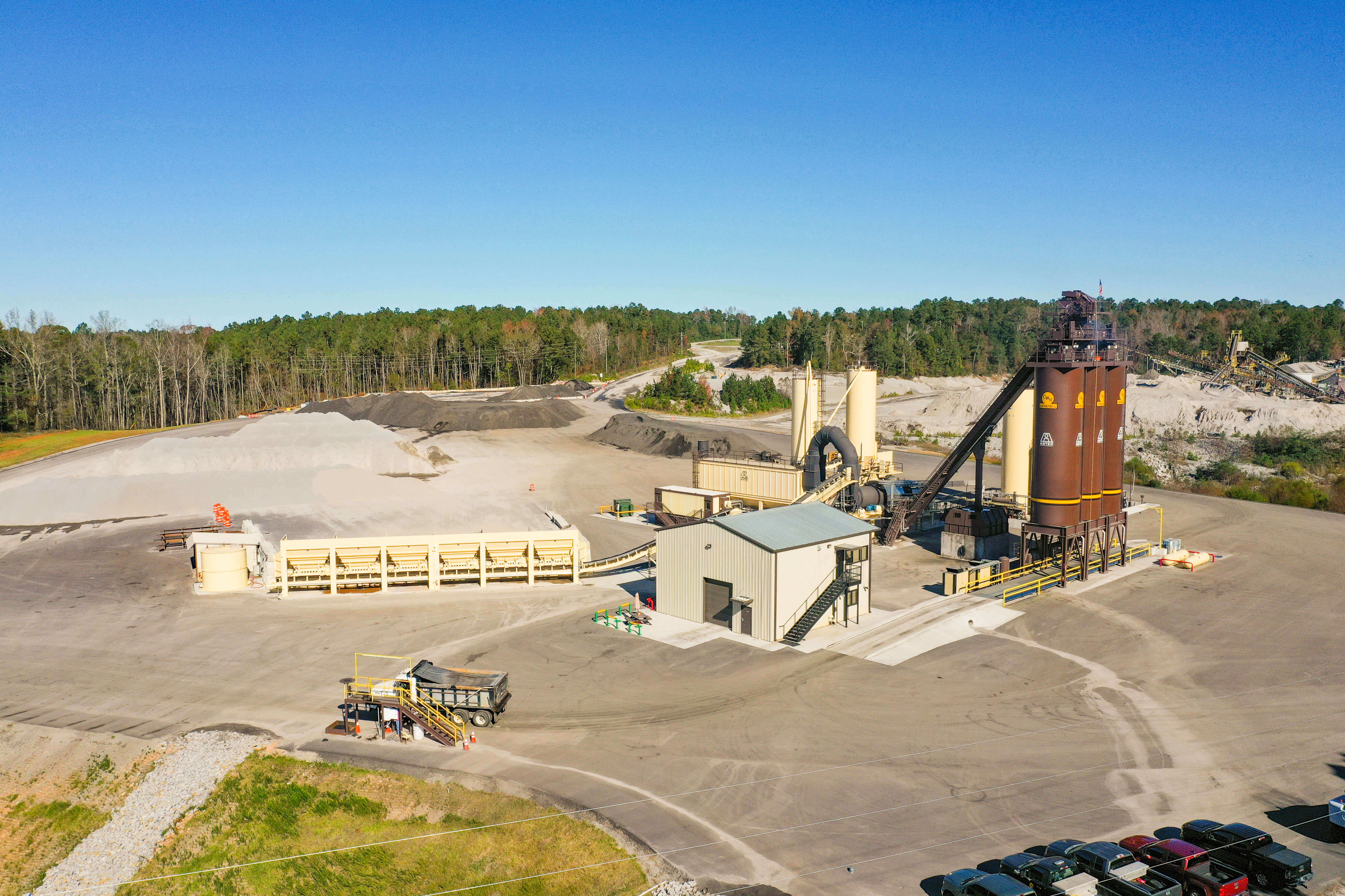 C.W. Matthews Astec asphalt plant in Villa Rica, GA aerial
