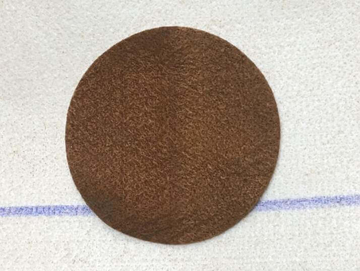 Dark circle depicts bag weakened by hydrolysis