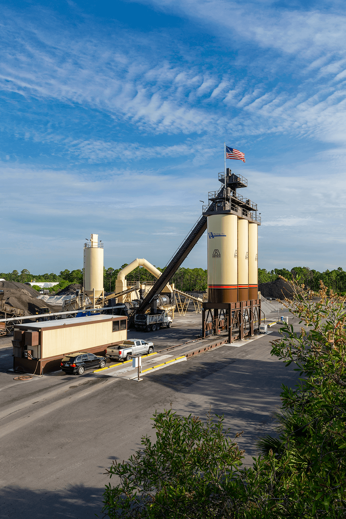 VA Paving Asphalt Plant Silos and Control House