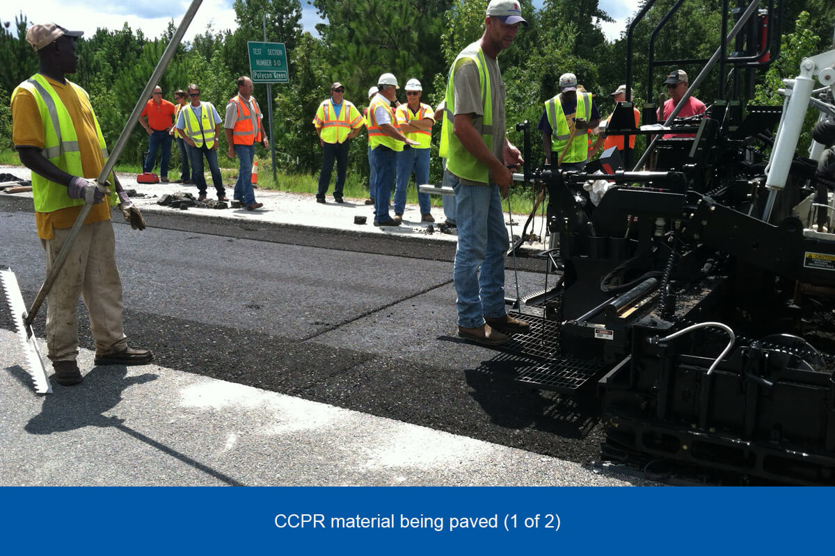 CCPR material being paved (1 of 2)