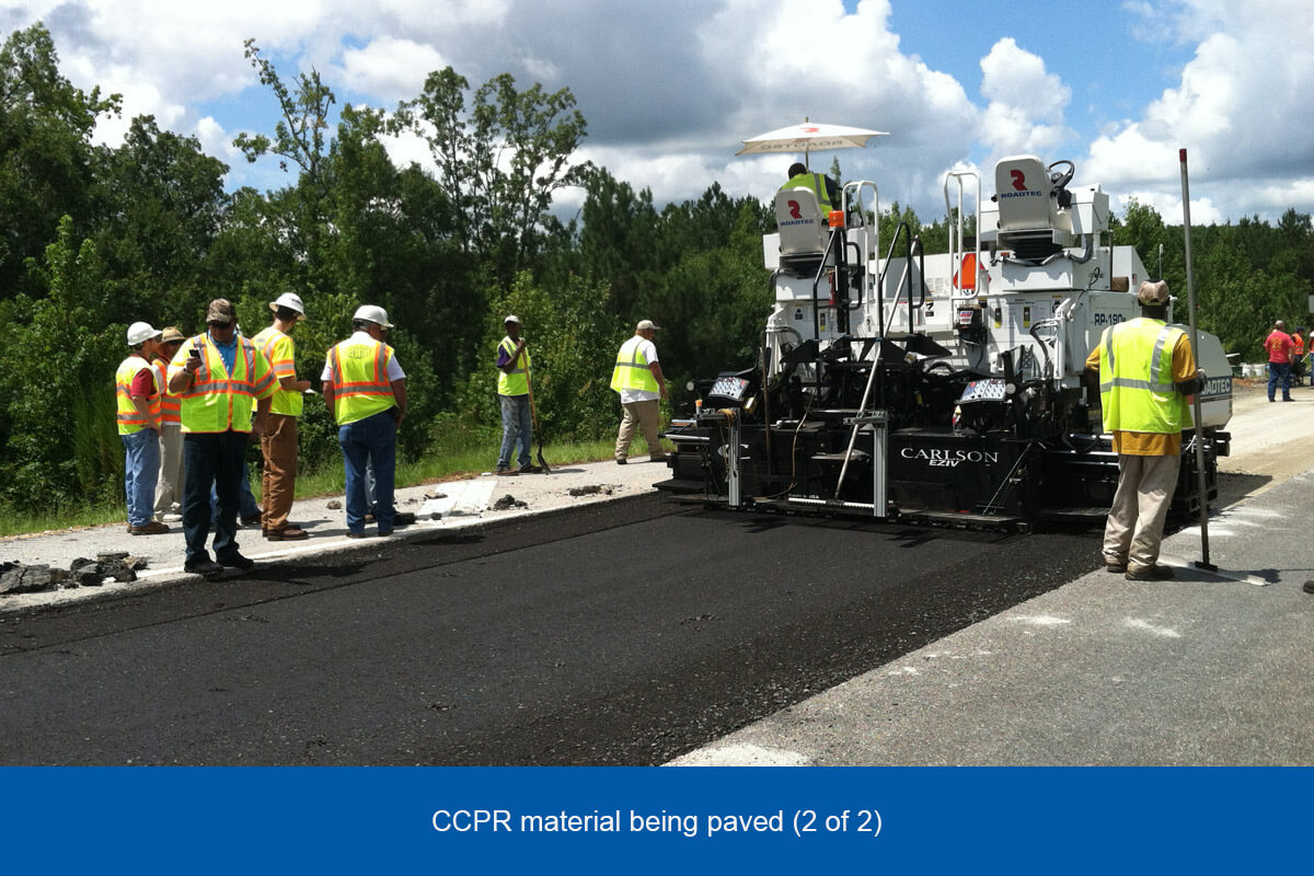 CCPR material being paved (2 of 2)