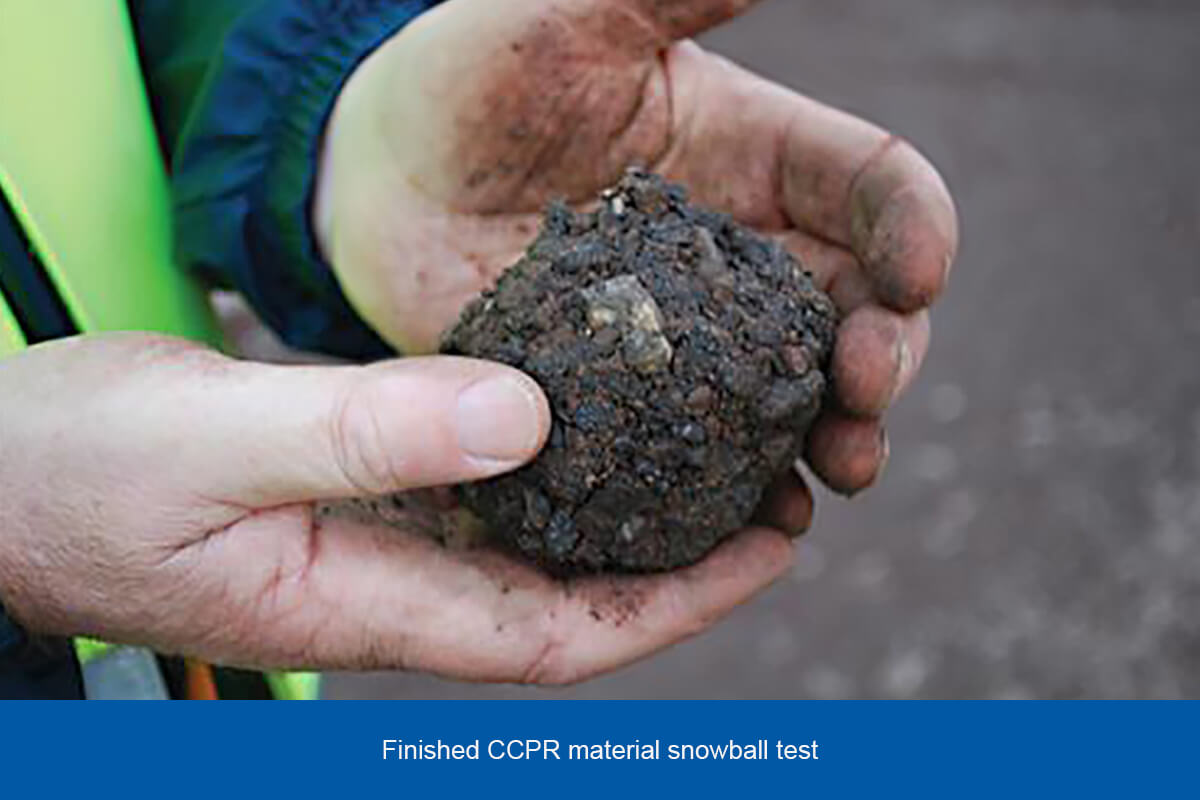 Finished CCPR material snowball test