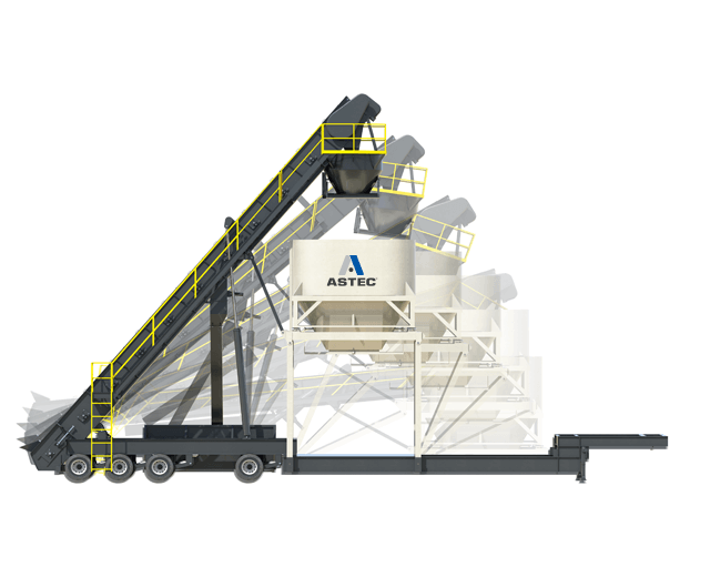 Astec Portable self Eerecting asphalt surge bin