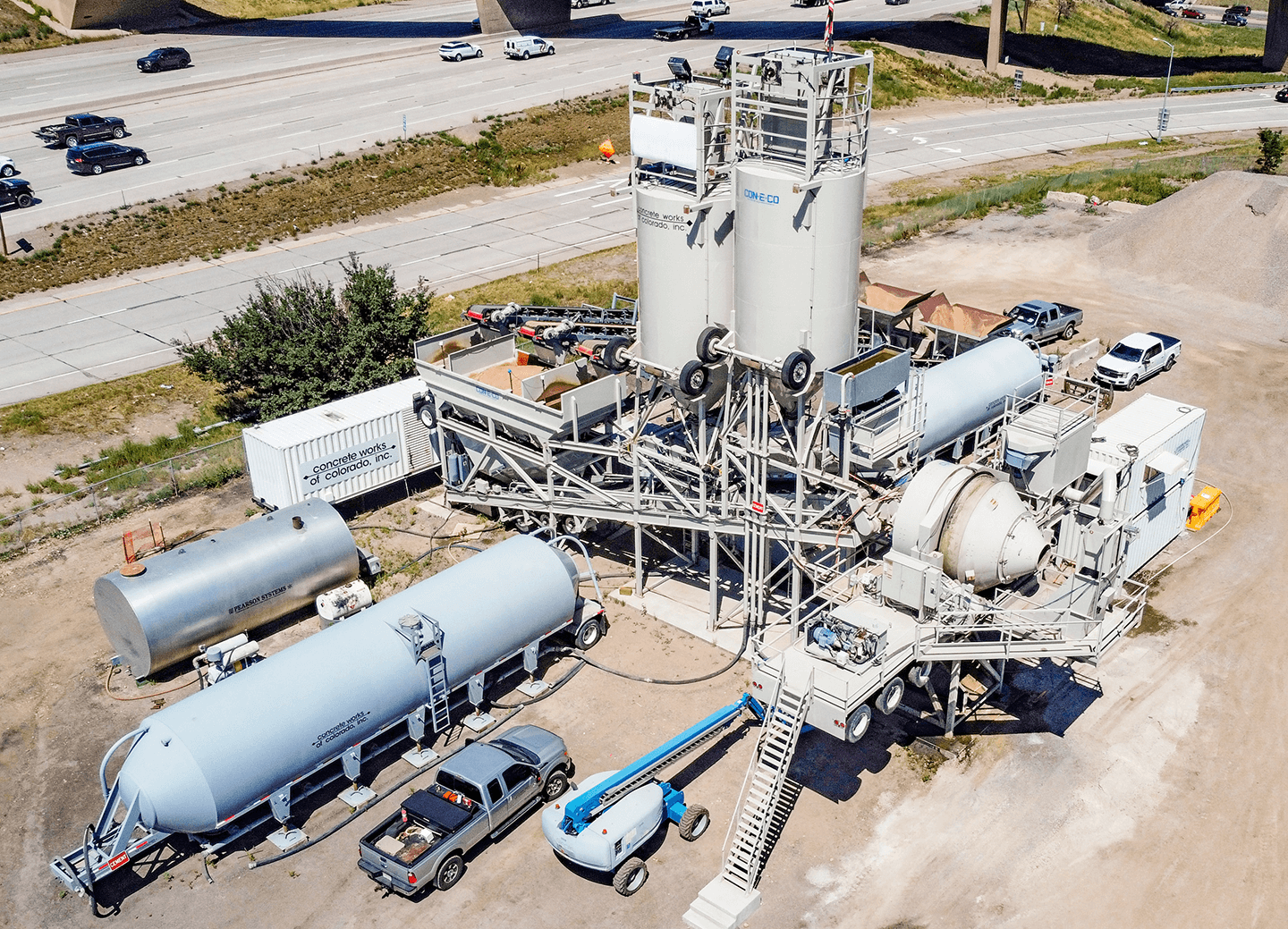 Concrete Works of Colorado Astec CON-E-CO ALL PRO concrete batch plant