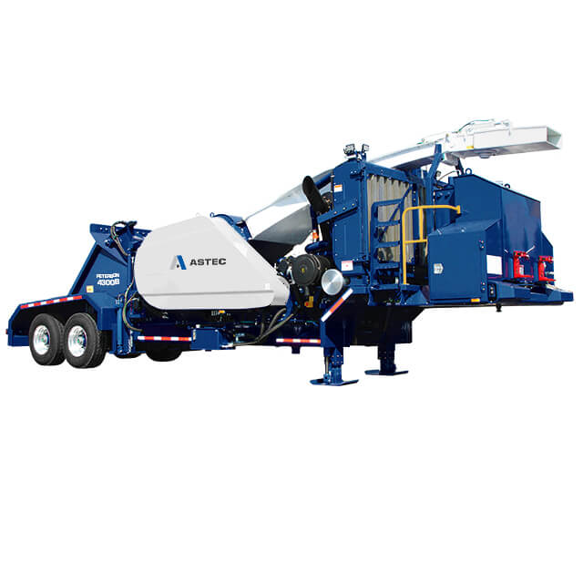 Peterson 4300B Drum Chipper with wheels
