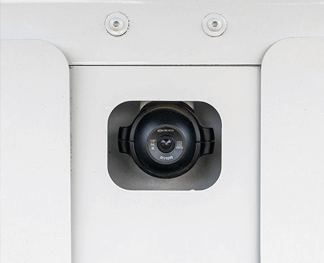 The Roadtec SB-3000 Shuttle Buggy Material Transfer Vehicle backup camera