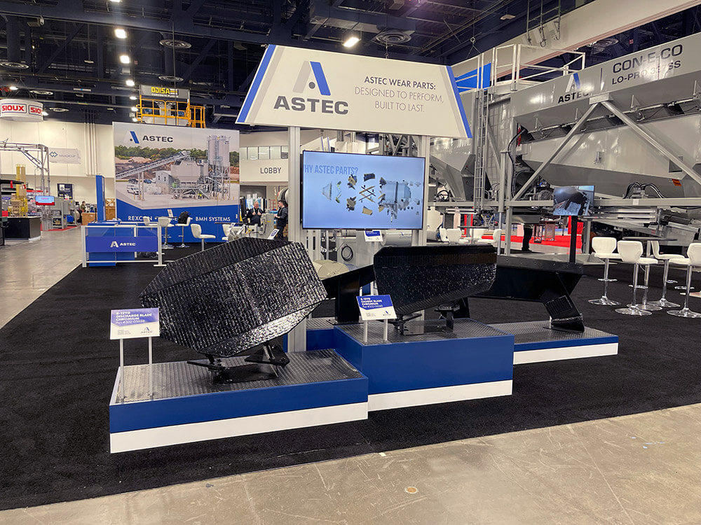 Astec at World of Concrete Parts Display